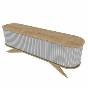 Stor Sapphire Oak and White TV-állvány kép