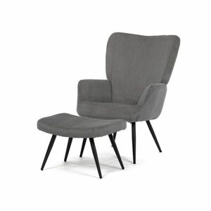 Pihenőfotel lábtartóval L7285 GREY6, szürke kép