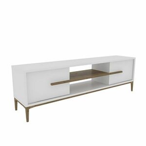 Eslem White and Walnut TV-asztal kép