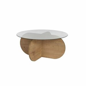 Aeris Sapphire Oak dohányzóasztal sötét üveggel kép