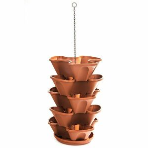 4-részes felakasztható virágpiramis – terrakotta, 43 cm kép