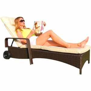 Avenberg Havana kerti pihenőágy, barna, 200 x 69 x 33 cm kép