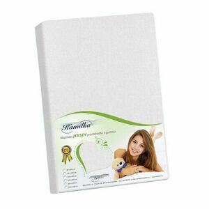 Bellatex Kamilka Jersey lepedő magas matrachoz fehér, 180 x 200 cm kép