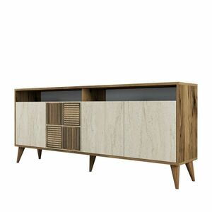 Milan 2 Walnut and Travertine szekrény kép