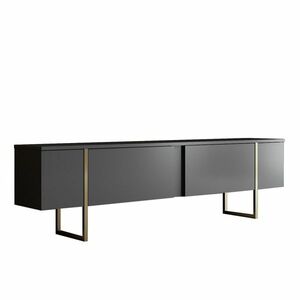 Luxe Anthracite and Gold TV-asztal kép