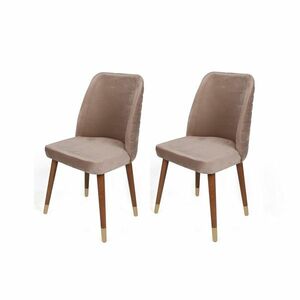 Hugo Beige and Walnut étkezőszékek, 2 db kép