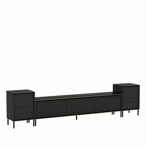 Imej Anthracite TV-asztal szekrényekkel kép