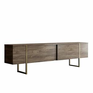 Luxe Walnut and Gold TV-asztal kép