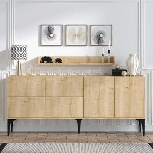 Stella Sapphire Oak szekrény polccal kép