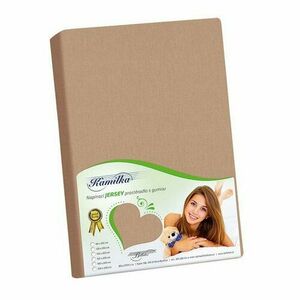 Bellatex Kamilka jersey lepedő kávészínű, 160 x 200 cm kép