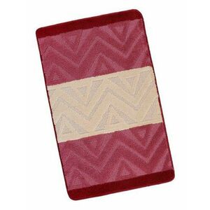 Bellatex Fürdőszoba szőnyeg Bany Chevron bordó, 60x 100 cm kép