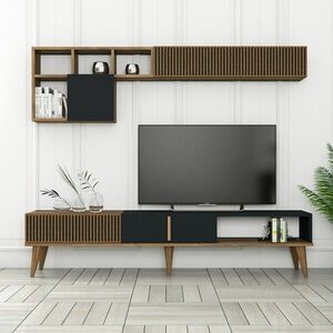 Milen Walnut and Anthracite TV-fal kép