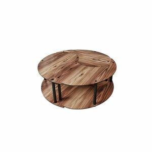 Yin Yang Walnut dohányzóasztal-készlet, 3 db kép