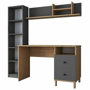 Hapem Walnut and Anthracite íróasztal kép