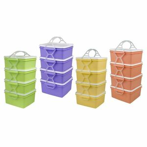 Műanyag ételhordó 4x 1, 4 l, 18 x 17 x 30, 5 cm kép
