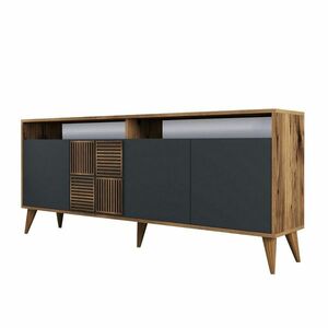 Milan 2 Walnut and Anthracite szekrény kép