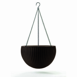 Keter Sphere felakasztható virágtartó, antracit, átmérő: 35 cm kép