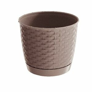 Ratolla Round virágcserép, m. 22, 19, 5 cm, bézs (7529U) alátéttel, 22 cm kép