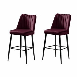 Vento Claret Red and Black bárszék szett, 2 db, 2 db kép