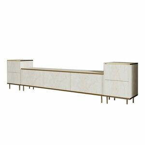 Imej Travertine, and Gold TV-asztal szekrényekkel kép