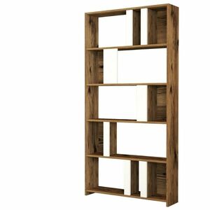 Lima White and Walnut könyvespolc kép