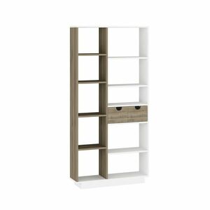 Luma White and Walnut könyvespolc kép