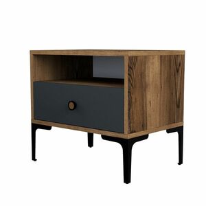 Lizbon Walnut Anthracite éjjeliszekrény kép