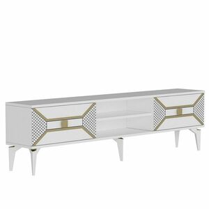Yumedi White and Gold TV-asztal kép