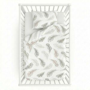 Kvalitex Shelby fehér gyermek pamut ágyneműhuzat, 90 × 135 cm, 45 × 60 cm kép