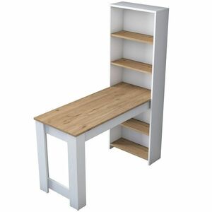 Milano White and Walnut kozmetikai asztal kép