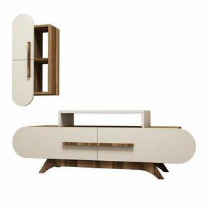 Rose Walnut and Cream TV-asztal szekrénnyel kép