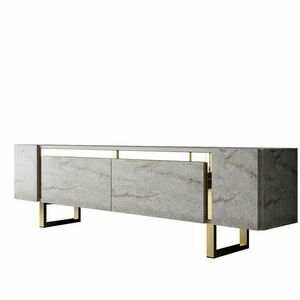 Yildiz Travertine and Gold TV-asztal kép