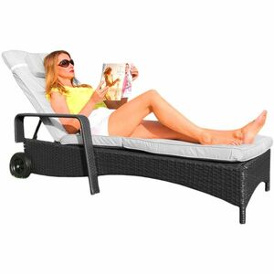 Avenberg Havana kerti pihenőágy, fekete, 200 x 69 x 33 cm kép