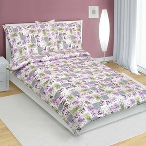 Bellatex Patchwork pamut ágyneműhuzat lila, 140 x 200 cm, 70 x 90 cm, 140 x 200 cm, 70 x 90 cm kép