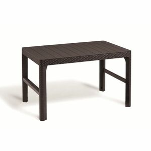 Keter Lyon rattan asztal 116 x 72 x 40–66 cm, sötétbarna kép