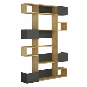 Niho Anthracite and Oak könyvespolc kép