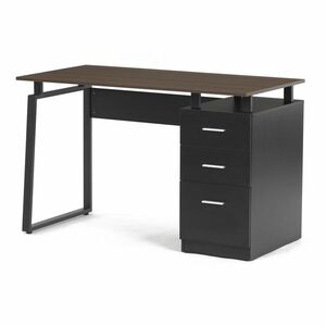 Irodai asztal 3218 OAK, fekete és tölgy kép