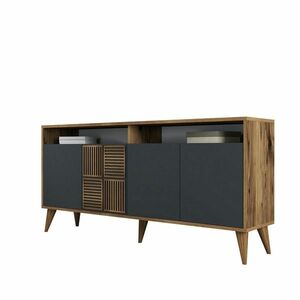 Milan Walnut and Anthracite szekrény kép