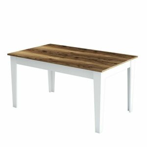 Milan White and Walnut étkezőasztal kép