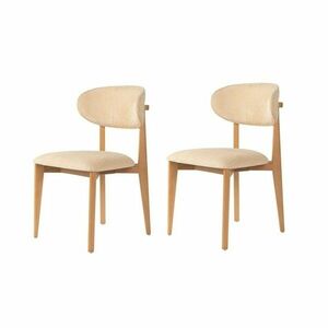 Lionte Beige and Light Oak étkezőszék szett, 2 db kép