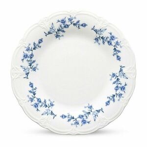 Fehér-kék porcelán tányér ø 21 cm Retro – BonBistro kép