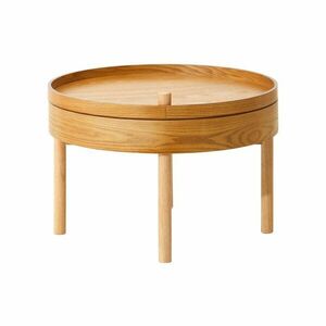 Kerek tárolóasztal borovi fenyő dekorral ø 60 cm Viborg – Premier Housewares kép
