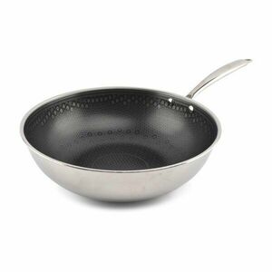 Wok rozsdamentes acél serpenyő tapadásmentes felülettel ø 31, 5 cm Fusion – BonBistro kép