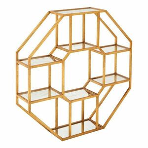 Natúr színű többszintes fém fali polc 92 cm Zariah – Premier Housewares kép