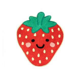 Piros pamut gyerek szőnyeg 60x52 cm Strawberry – Sass & Belle kép