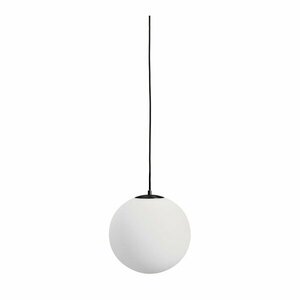 Fehér-fekete fém függőlámpa üveg búrával ø 30 cm Brisia – Kave Home kép