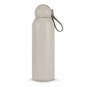 Bézs rozsdamentes acél termopalack szívószállal 500 ml Tekla – Sagaform kép