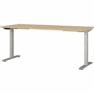 Állítható íróasztal elektromosan állítható magassággal tölgyfa dekoros asztallappal 80x180 cm Jet – Germania kép