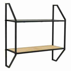 Fekete-natúr színű többszintes fém fali polc 61 cm Depok – Premier Housewares kép