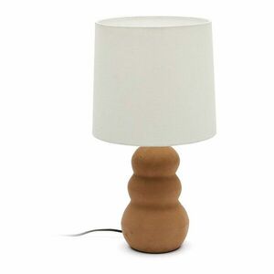 Natúr színű kő asztali lámpa textil búrával (magasság 55 cm) Madsen – Kave Home kép